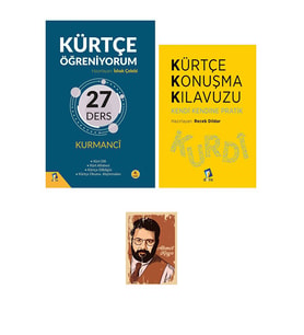 Kürtçe Öğrenme Seti - Kürtçe Öğreniyorum - Kürtçe Konuşma Klavuzu - Birinci Seviye (Krem)