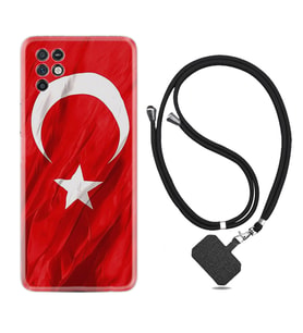 INFINIX Note 11 Pro Note 10 Hot 9 Play Kılıf Boyun Askılı Silikon Şanlı Türk Bayrağı 4 1401