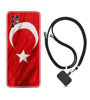 INFINIX Note 11 Pro Note 10 Hot 9 Play Kılıf Boyun Askılı Silikon Şanlı Türk Bayrağı 4 1401