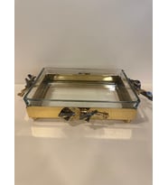 FIRİNA GİREBİLEN CAM MASA SUNUM SERVİSİ PİRİNÇ GALA MODELİ SUNUM