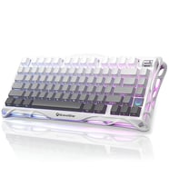 GravaStar Mercury K1 RGB Kablosuz Mekanik Gaming Klavye, İngilizce Q, Gradient White