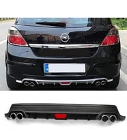 Opel Astra H Siyah Difüzör Difizör Yuvarlak Egzoz Görünüm Kulaklı Tip 2004 - 2009