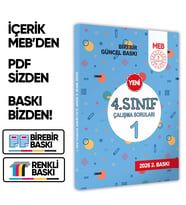 2026 MEB İlkokul 4.Sınıf Çalışma Soruları 1 Tüm Dersler Kazanım Pekiştirme Kitabı BASKI ÜCRETİ