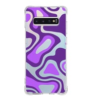 Samsung Galaxy S10 Plus  Köşe Korumalı Antişok Kapak Renkli Desen Tasarımlı Şeffaf Silikon Kılıf