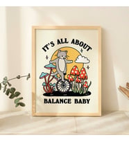 Denge Kedisi Baskısı, Denge Bebek Alıntı Posteri
