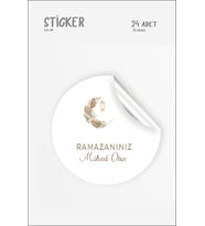 Ramazan Mübarek Olsun Etiket 4 cm 24 Adet