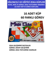 Görsel Eğitici Dikkat Zeka Ve Akıl Küpleri (KOHS, Wisc-R vb. Görsel Zeka Testlerine Yardımcı)