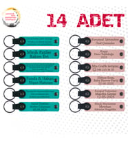 K Turkuaz & Y Ağzı, 14’lü Set, Kişisel Özel Anahtarlık, Kurumsal Seminer Katılımcılarına Hediye