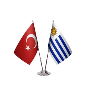 Uruguay İkili Masa Bayrağı