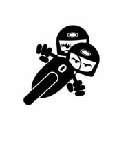 Twin Racers Motorcu Sticker Siyah 15x15 CM (Siyah-Siyah)