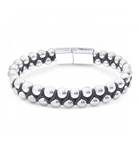 Moncuk Design Hematit Ve Çelik Halatlı Erkek Bileklik 33512B18D1
