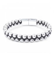 Moncuk Design Hematit Ve Çelik Halatlı Erkek Bileklik 33512B18D1