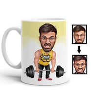 Kişiye Özel Halterci Karikatürlü Kupa Bardak