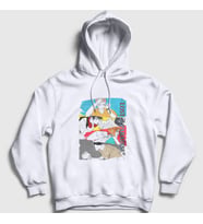 Presmono Unisex Beyaz Lost In Paradise V2 Jujutsu Kaisen Kapüşonlu Sweatshirt 351963tt