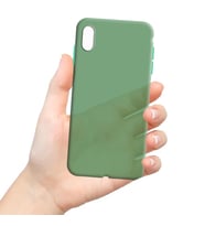 Apple iPhone XS Max Uyumlu Ultra İnce Zar Telefon Kılıfı (Yeşil)