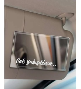 Çok Yakışıklısın Güneşlik Makyaj Aynası Sticker Etiket 4 Adet