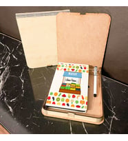 Manav Ahşap Kutulu Defter Kalem Set
