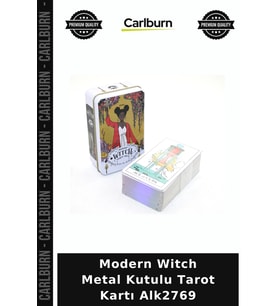 Özel Üretim Kehanet Fal Koleksiyon Modern Witch Metal Kutulu Tarot Kartı Alk2769