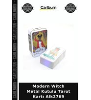 Özel Üretim Kehanet Fal Koleksiyon Modern Witch Metal Kutulu Tarot Kartı Alk2769