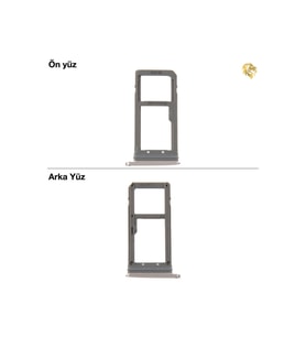 Samsung Galaxy S7 Sim İç Yuvası Çiftli Pembe Çiftli sim yuvası ikili sim tepsisi çiftli sim aparatı dual sim çekmecesi