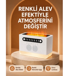 Type-C Şarjlı Kablosuz Hoparlör Beyaz Gürültü ve Atmosfer Işığı
