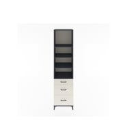Hyperion Dolap 4 Raflı 3 Çekmeceli 60x44x243 Antrasit-Aytaşı