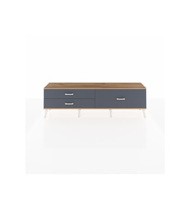 Arges TV Ünitesi 3 Çekmeceli  176x30x51 Çam-Çam/Antrasit
