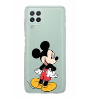 Samsung Galaxy A22  Kamera Korumalı  Kapak Mickey Mouse Tasarımlı  Şeffaf Kılıf