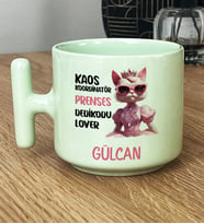 Kişiye Özel Prenses Kaos Koordinatör Dedikodu Lover Hediye Pastel T Kupa (Yeşil)