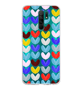 PrintiFy Xiaomi Redmi 9 ile Uyumlu 1mm Slim Fit Water Color 1 Baskılı Şeffaf  Kılıf