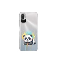 Redmi Note 10 5G ile Uyumlu Splash Panda Tasarımlı Şeffaf Silikon Kılıf