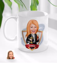 BK Gift Kişiye Özel İsimli Kadın Avukat Karikatürlü Beyaz Kupa Bardak-1