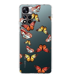 PrintiFy Xiaomi Redmi Note 11 Pro Plus ile Uyumlu 1mm Slim Fit Water Color 2 Baskılı Şeffaf  Kılıf