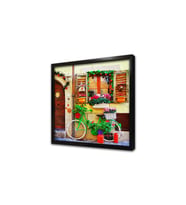 Akdeniz Taş Evleri Çerçeveli Mdf Tablo