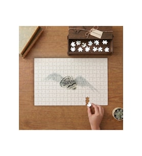Melek Kanatlı Beyin Tasarımı 240 parça Ahşap Puzzle Ahşap Kutuda MP00499