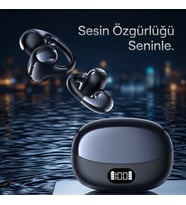 Open Ear TWS Spor Kulaklığı, Düşmeyen Tasarım ve Dijital Ekranlı Premium Bluetooth Kulaklık