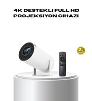 4k Destekli Full Hd Projeksiyon Cihazı - 130 İnç Geniş Ekran, Wifi Ve Hdmı Bağlantılı