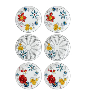 The Mia Fiore Pasta Tabağı 6 Kişilik (Çok Renkli)