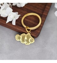Kişiye Özel 925 Ayar Gümüş Palyaço Balığı Anahtarlık (Gold)