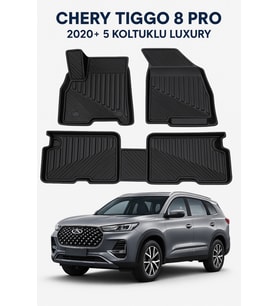 Chery Tiggo 8 Pro 2020+ 5 Koltuklu Luxury Uyumlu 3D Oto Paspas Premium