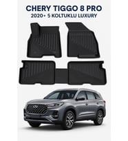 Chery Tiggo 8 Pro 2020+ 5 Koltuklu Luxury Uyumlu 3D Oto Paspas Premium