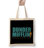 The Office Dunder Mifflin Inc Paper Company Grunge Bez Çanta Uzun Saplı