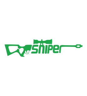 Sniper Sticker 17x17 Cm Yeşil