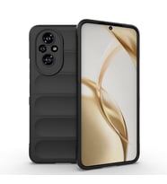 Honor 200 Uyumlu Kılıf Esnek TPU Oyuklu Arka Yüzey Tasarımlı Zore Etnik Silikon Kapak (Siyah)