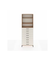 Arges Dolap 3 Raflı 8 Çekmeceli 88x30x243 Çam-Aytaşı