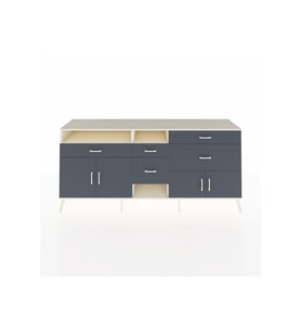 Hyperion Konsol 4 Raflı 5 Çekmeceli 4 Kapaklı 220x44x99 Aytaşı-Antrasit