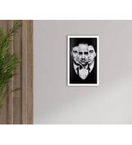 BK Home Godfather Baba Tasarımlı Dekoratif Ahşap Beyaz Çerçeveli Tablo-5