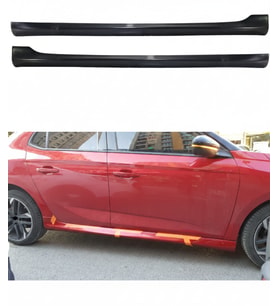 Opel Corsa F Yan Marşpiyel 🚘  Dayanıklı Plastik, Sportif Tasarım, Kolay Montaj (Standart)