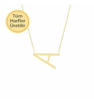14K Altın Harf Kolye
