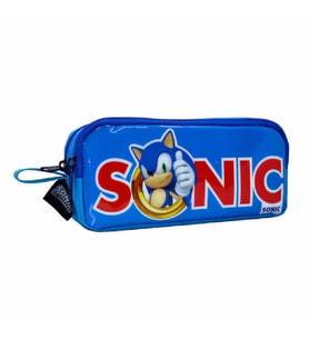 Sonic Desenli Kalem Kutu, Çift Bölmeli Kalem Kutu, Kalemlik, Kalem Kutu, Sonik, Sonic